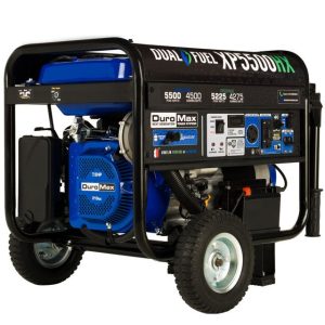 XP5500HX DuroMax XP5500HX 5,500-Watt/4,500-Watt 210Vcc Electric Start Dual Fuel Portable Generator with CO Alert